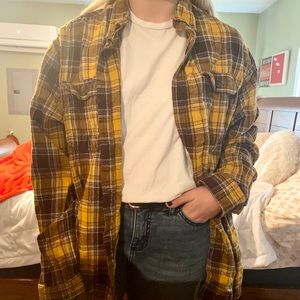 Yellow and brown flannel